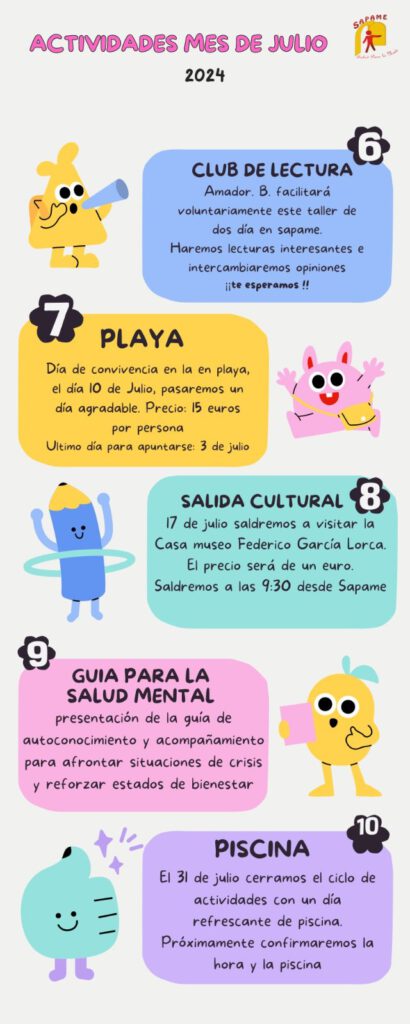 Actividades SAPAME julio 2024