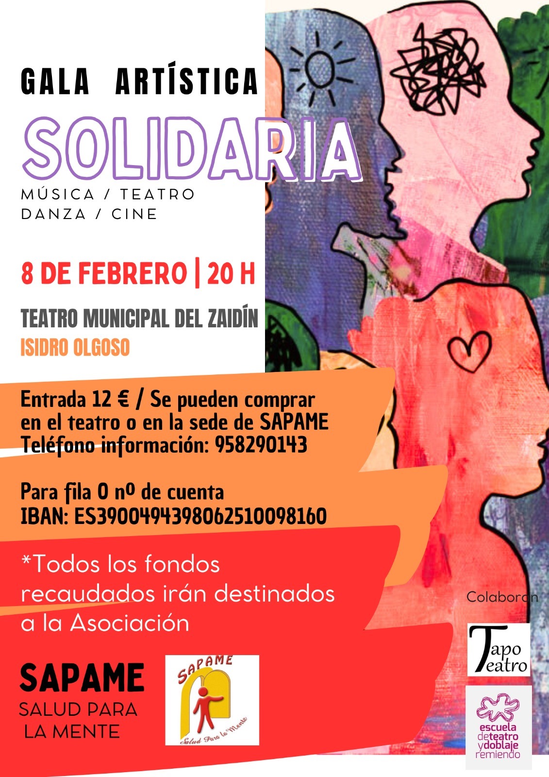 Cartel de la gala solidaria de Sapame (2025)